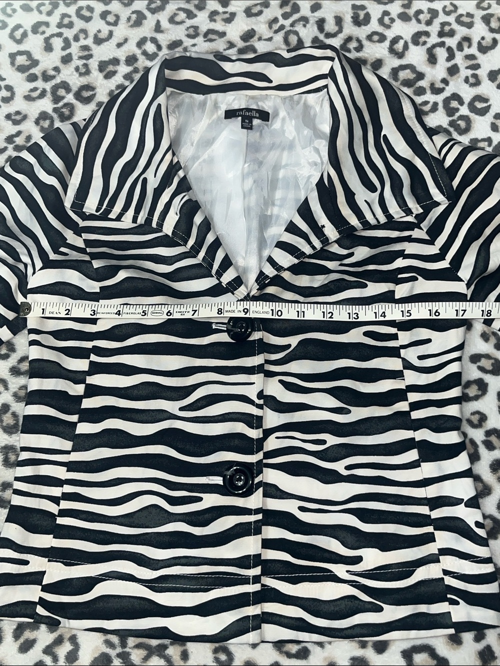 Rafaella Black & White Zebra Print Jacket - Picture 10 of 13